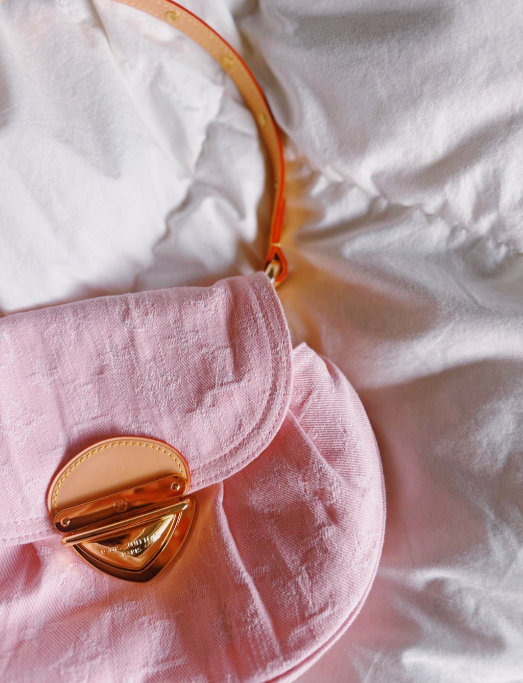 Aria Pink Denim Bag